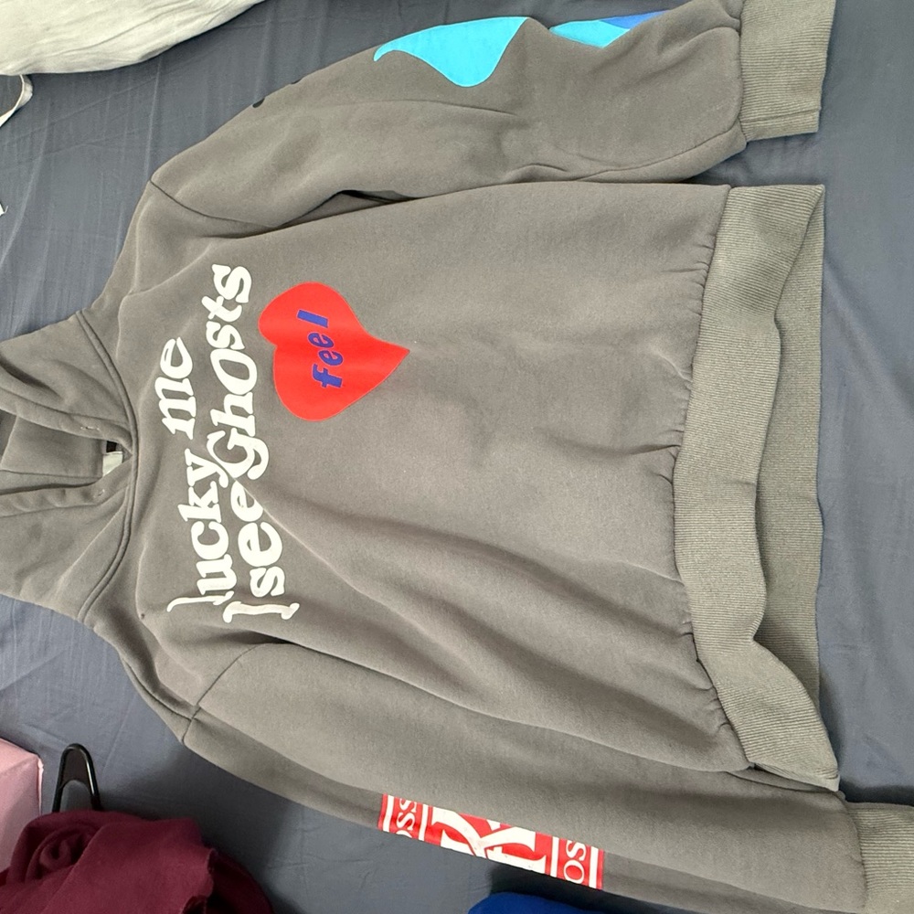 Gray Hoodie with Graphic Print